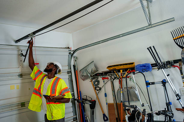 Professional Garage Door Panel Replacement technician working in Cannon AFB, NM